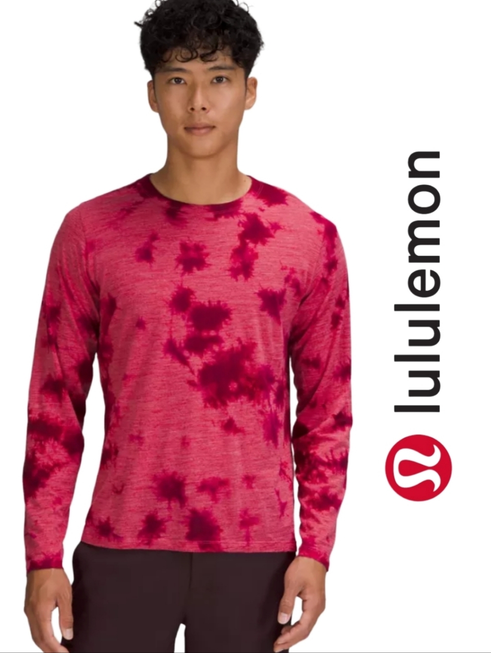 Lululemon lab Wool-Blend Tie Dye Long Sleeve Shirt Mimic Pink Dragonfruit